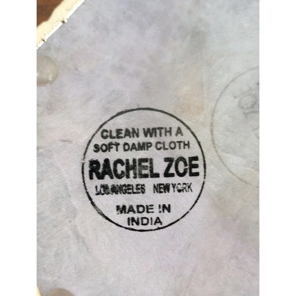 Rachel Zoe Gold Trimmed Marble Coasters, Set Of 4 - New!